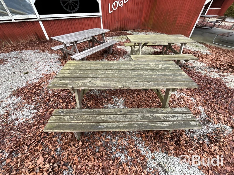 3 st stora träbord – från dansloge