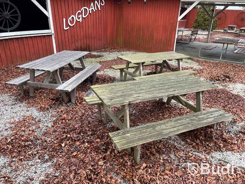 3 st stora träbord – från dansloge