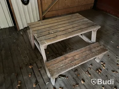 5 st picknickbord i trä – robusta