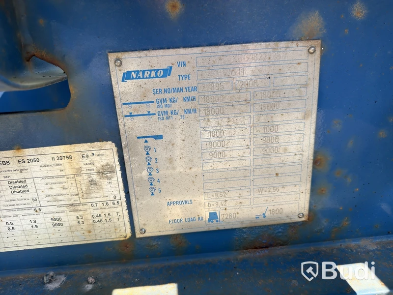 Machine trailer Närko C2KP13G11 -2008