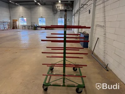 Dubbelsidig grenställ‑vagn på hjul