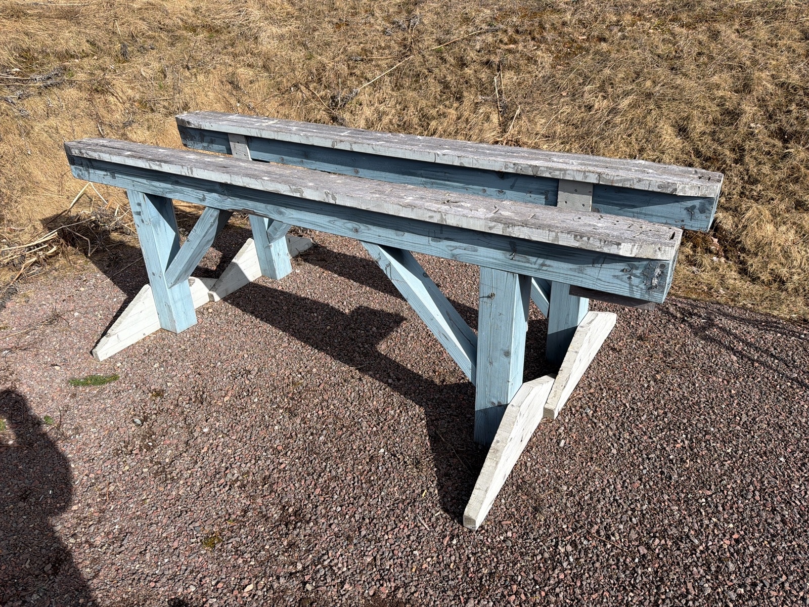 Sågbockar / arbetsbockar i trä – kraftiga