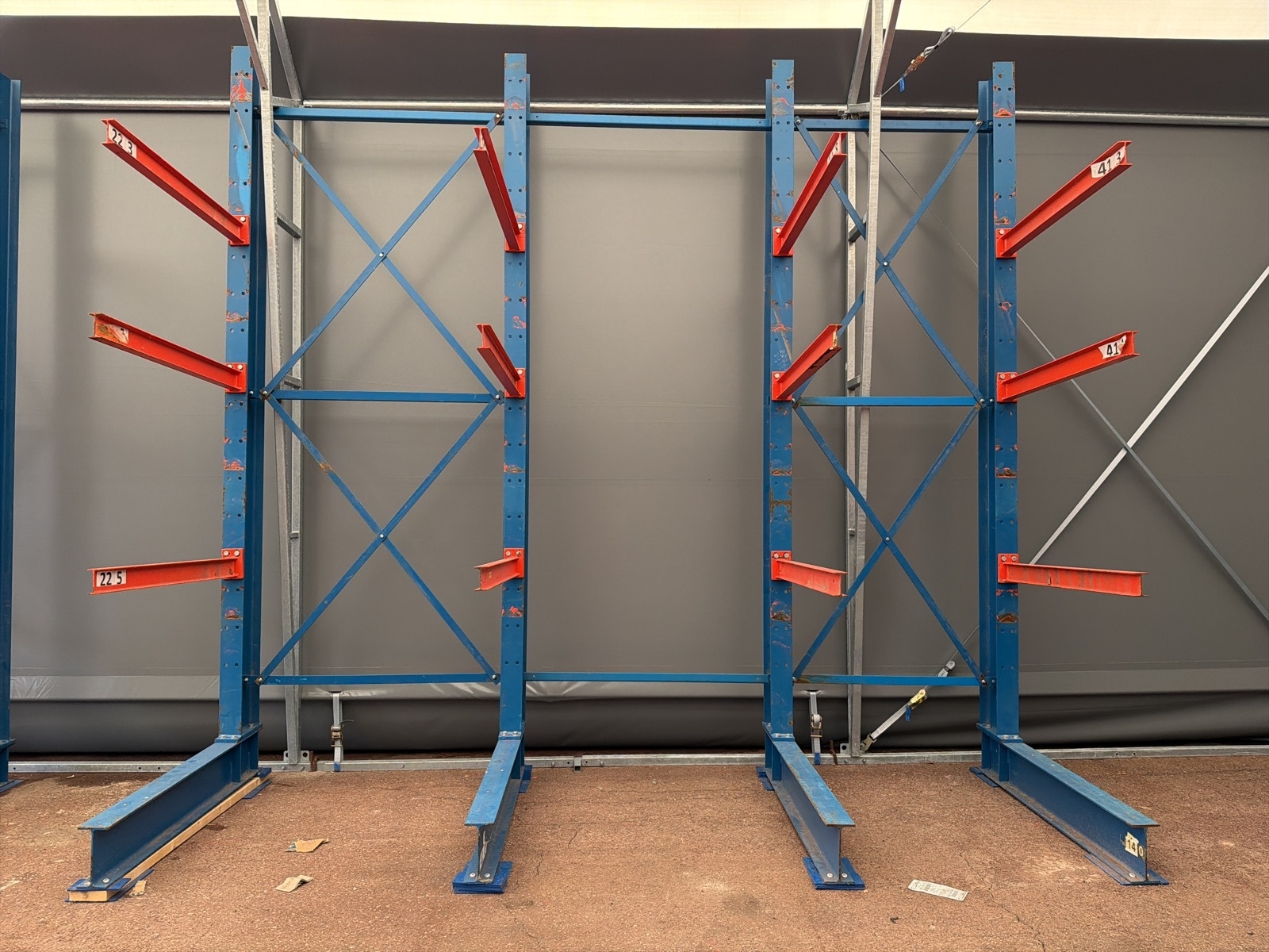 4 sektioner Grenställ, blå & orange