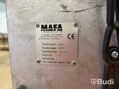 MAFA pellet storage unit with agitator & feed auger – complete