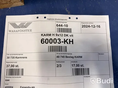 10 st fönsterkarmar utan glas – PVC