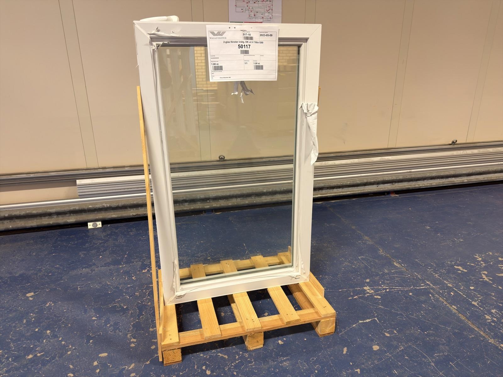 1 st Wasafönster – 2-glas inåtgående fönster 76x126 cm