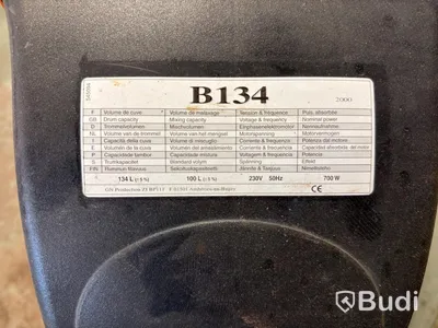 Betongblandare B134, 134 l, 230 V