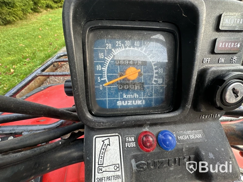ATV Suzuki KingQuad 4WD, röd, snöplog