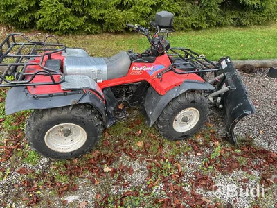 ATV Suzuki KingQuad 4WD, röd, snöplog