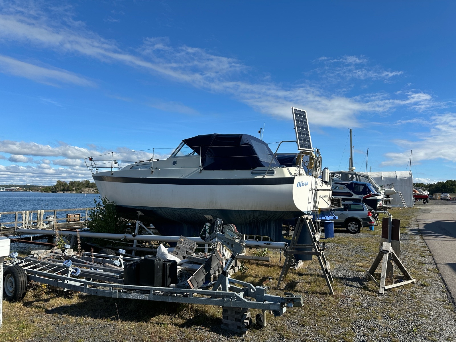 Albin Segelbåt Olivia, i hamn