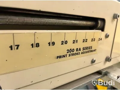 Automatisk screentryckmaskin TAS FC 2126 432 och oljefri skruvkompressor Atlas Copco SF11 FF (2005)