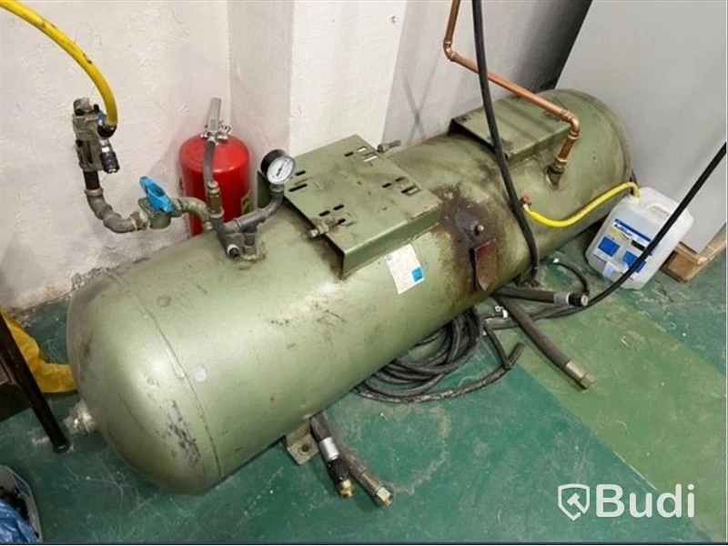 Automatisk screentryckmaskin TAS FC 2126 432 och oljefri skruvkompressor Atlas Copco SF11 FF (2005)