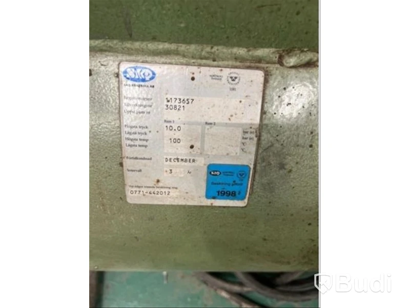 Automatisk screentryckmaskin TAS FC 2126 432 och oljefri skruvkompressor Atlas Copco SF11 FF (2005)