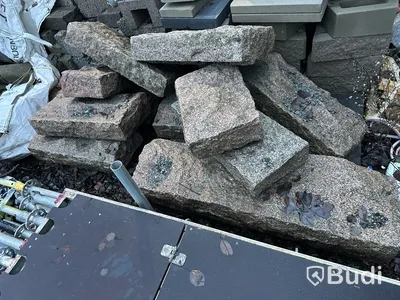 Granitsten och bladad sten olika sorter