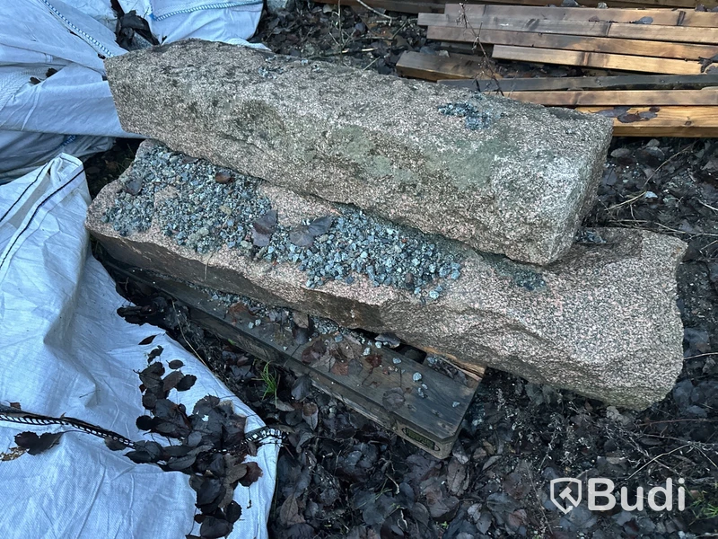 Granitsten och bladad sten olika sorter