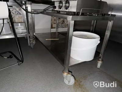 Stainless steel workbench on wheels