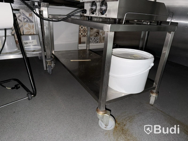 Stainless steel workbench on wheels