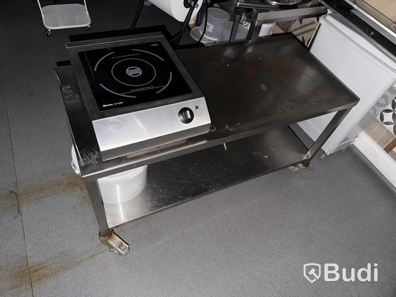 Stainless steel workbench on wheels