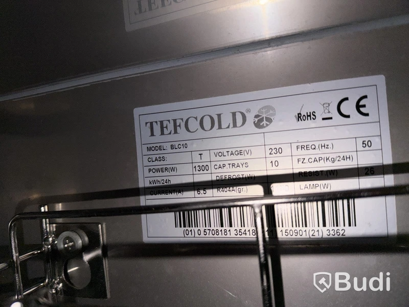 Kylskåp Tefcold BLC10, 10 plåtar - FUNGERAR EJ