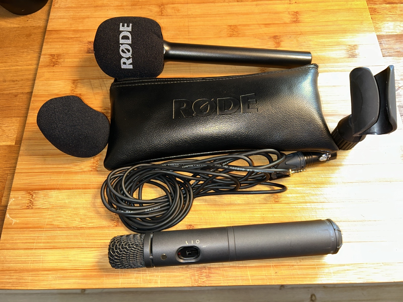 mikrofon, RODE M3, fodral, kabel