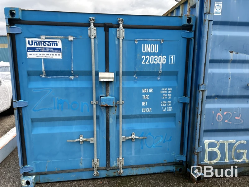 Container 9 fot inkl el och belysning