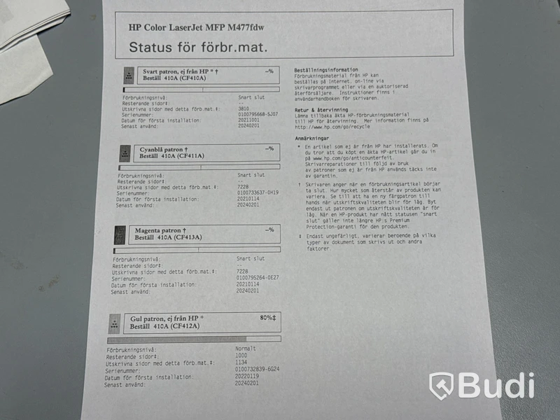 Skrivare HP Color Laser Jet Pro MFP M477fwd