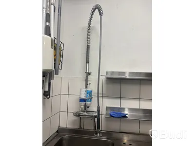 Diskbänk rostfri med diskblandare / dusch.