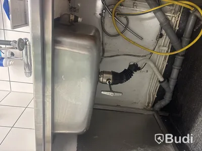 Diskbänk rostfri med diskblandare / dusch.