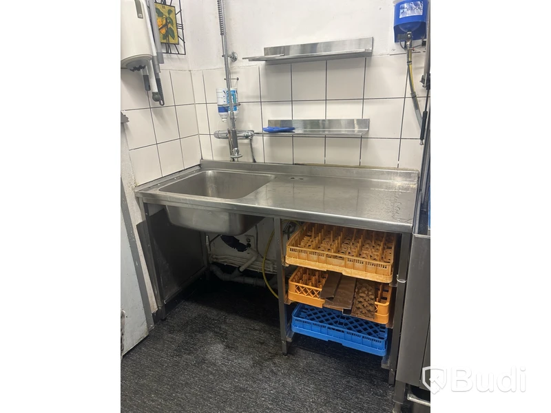 Diskbänk rostfri med diskblandare / dusch.