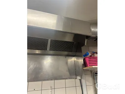 Fläktkåpa rostfri med filter.