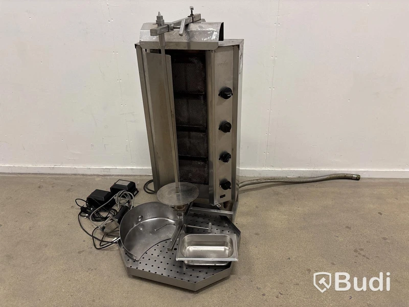 Kebabgrill Potis RS-GD4-S inkl. kebab kniv, gas och elektrisk