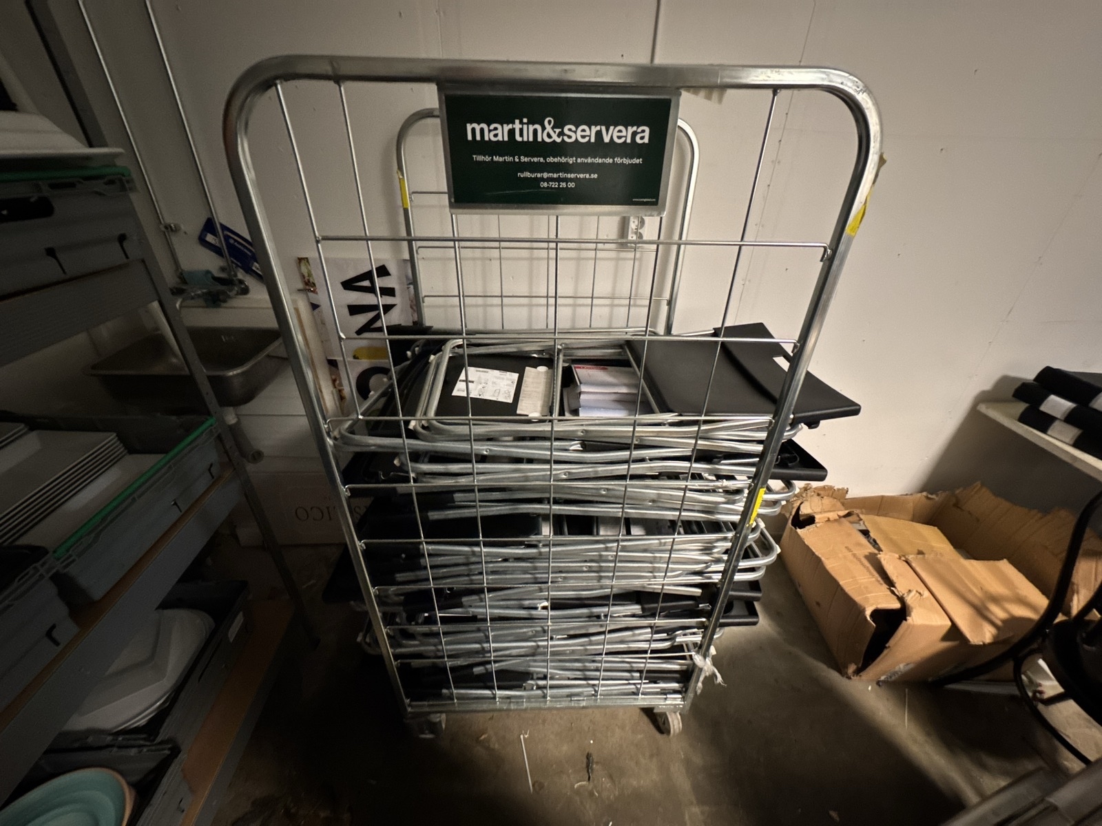 Parti klaffstolar inkl. vagn