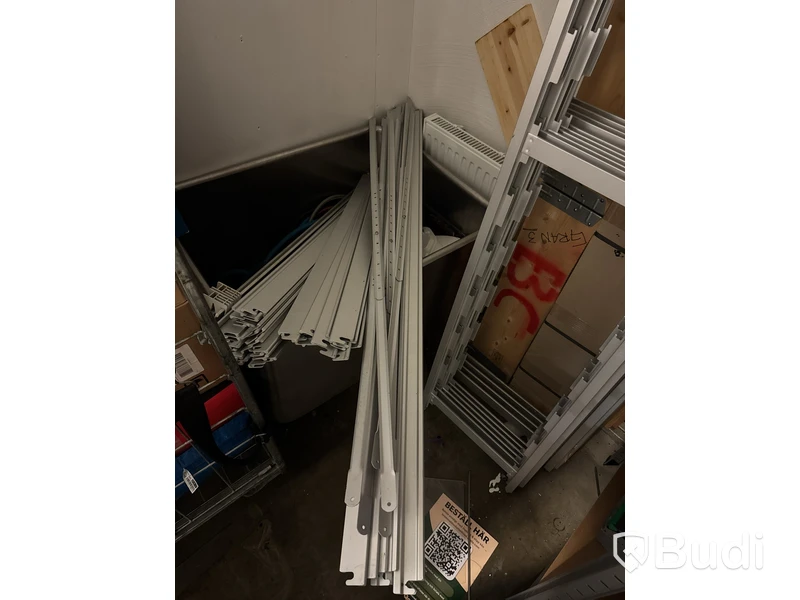 Hyllsystem inkl. vagn rostfri