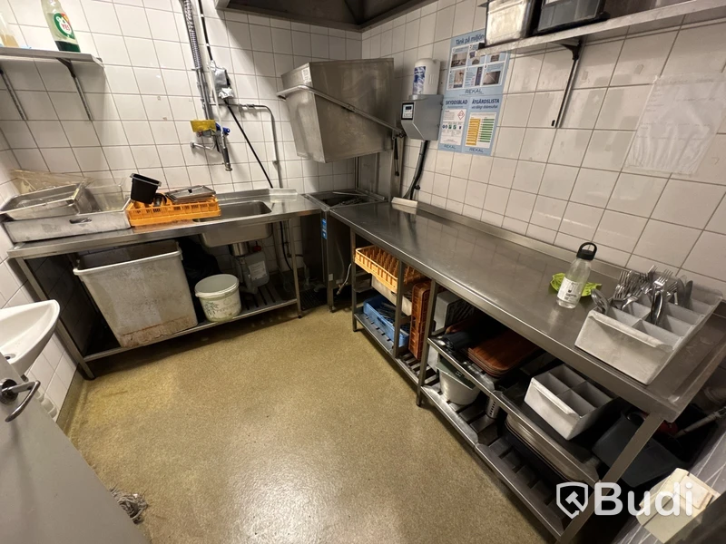 Diskmaskin inkl. 2 st. diskbänkar rostfri
