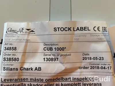 Lyftbord CUB 1000, blå, nypris 33 000 kr