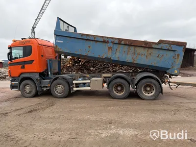 Tippbil Scania R500 8x4, 2006, ink Tippkärra – Fullt ekipage