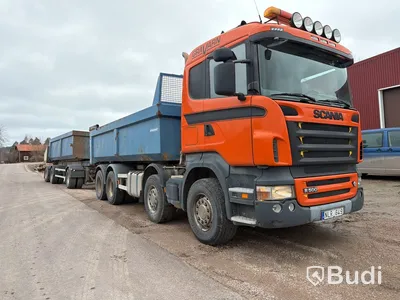 Tippbil Scania R500 8x4, 2006, ink Tippkärra – Fullt ekipage