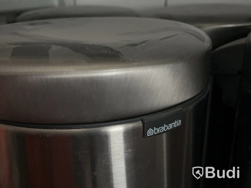 9 st pedalhinkar Brabantia, silverfärgade