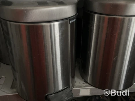 9 st pedalhinkar Brabantia, silverfärgade