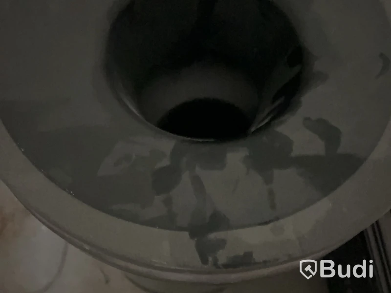 Black waste bin with lid, 68 cm