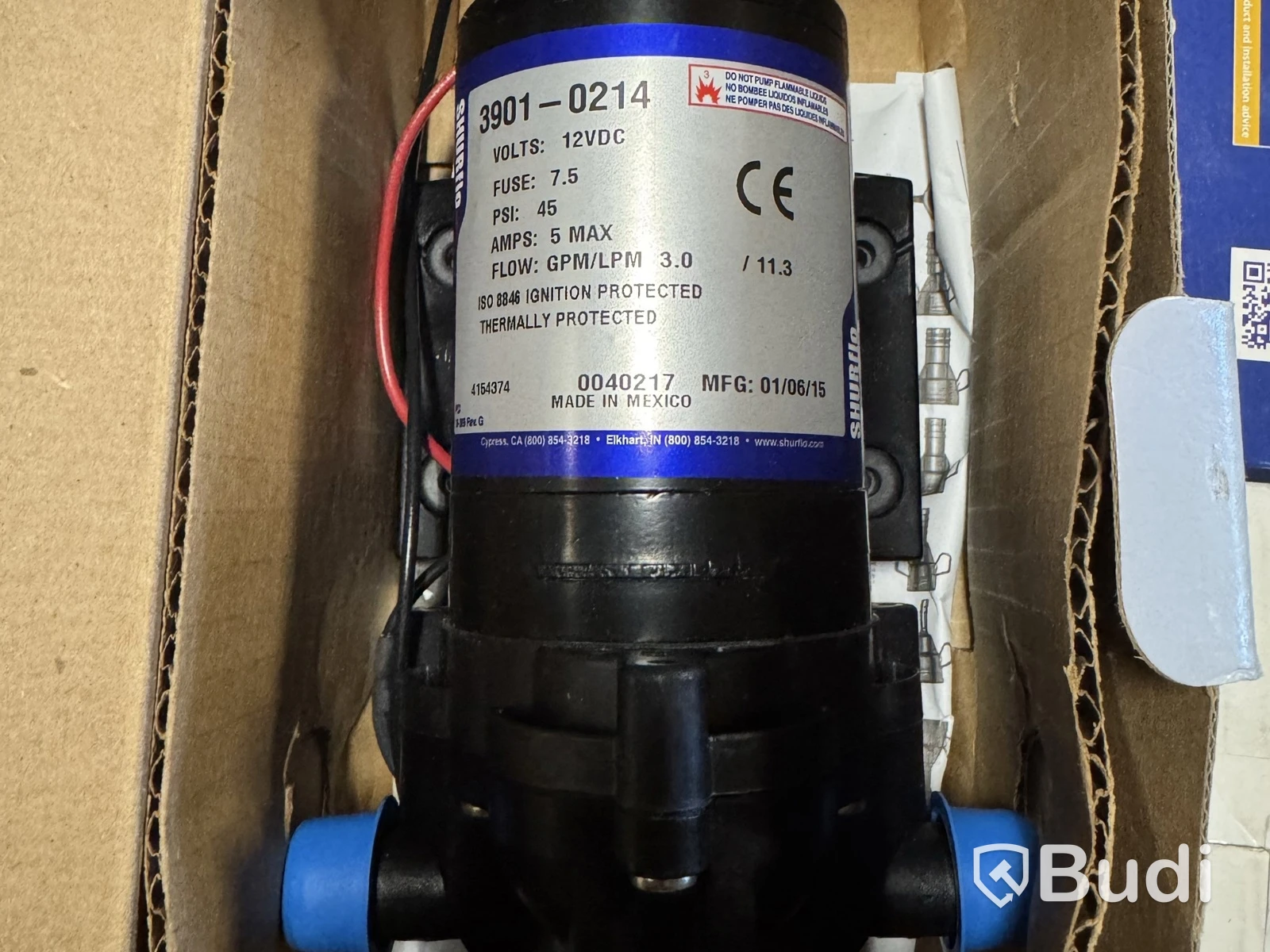 Water Pump Shurflo Aqua King Standard 3.0, 12V