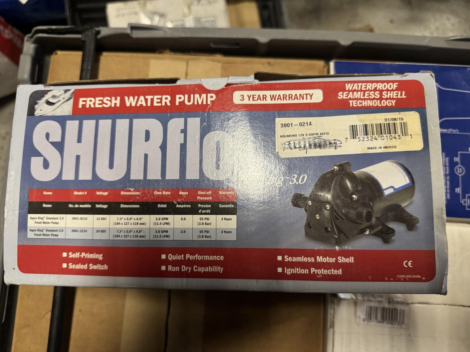 Vattenpump Shurflo Aqua King Standard 3.0, 12V