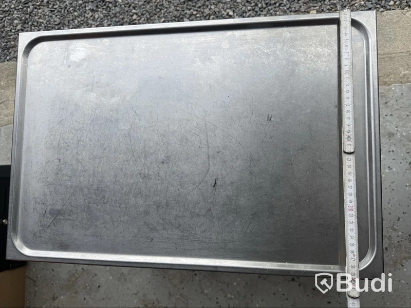 Serving trolley, stainless steel