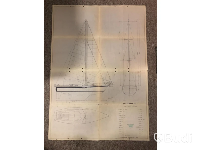 Stålsegelbåt Skagerrak 43  Längd (m): 12