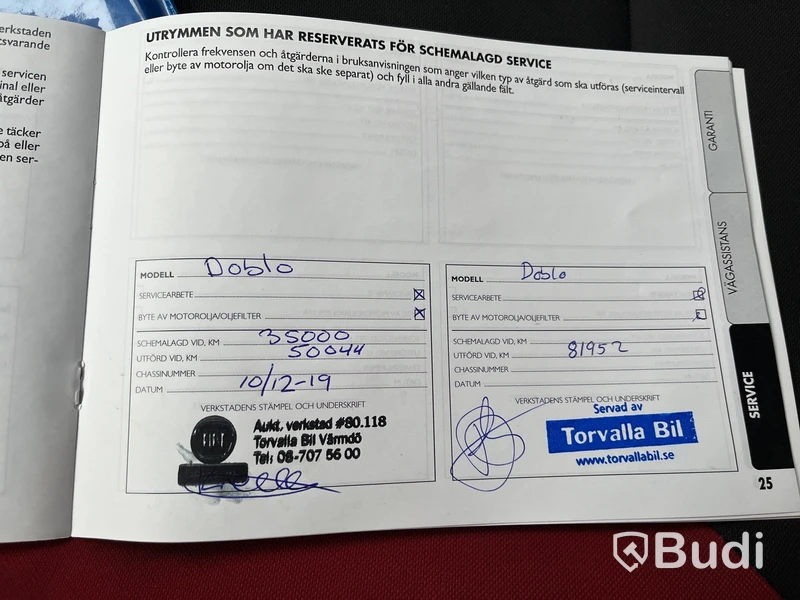 Personbil Fiat Doblo Maxi -2018 | 5-sits | Dragkrok