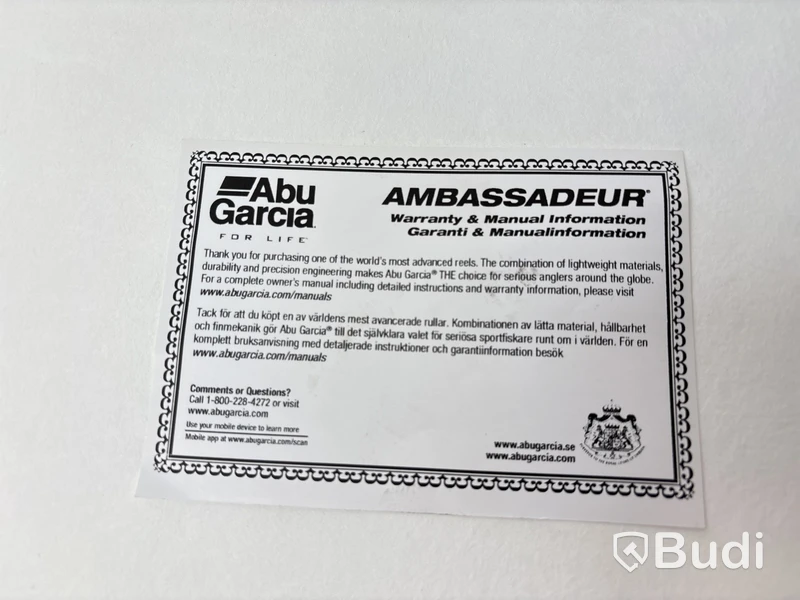 Fiskerulle Abu Garcia Ambassadeur 5601 JB. Ord. pris inkl. moms: ca 3779 kr.