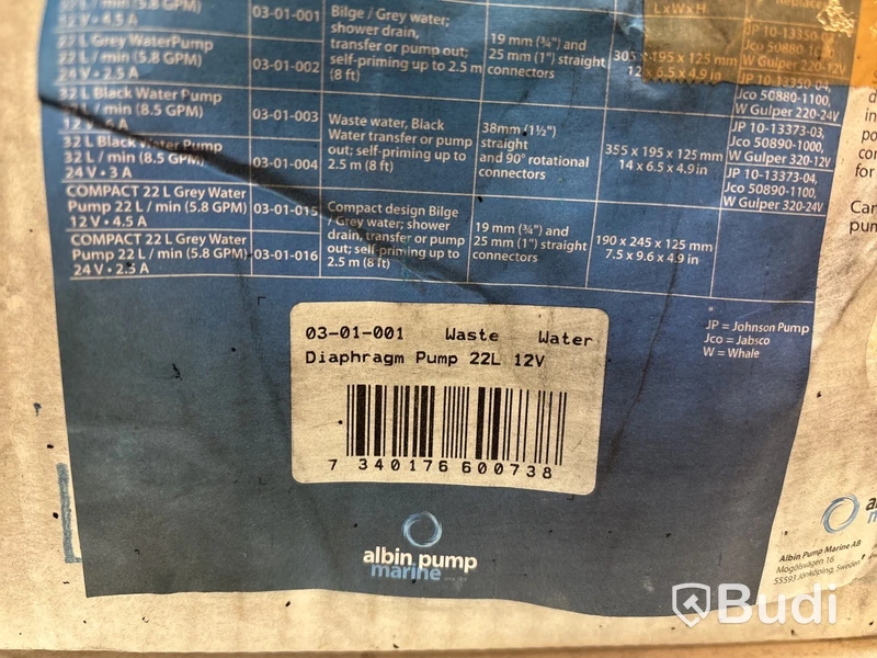 Avfallsvattenpump Albin pump, 03-01-001