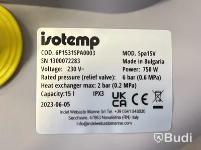 Varmvattenberedare Isotemp SPA15V 15L
