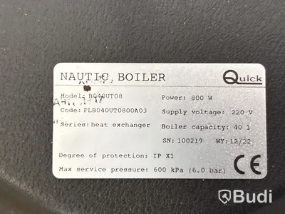 Varmvattenberedare för båt Sigmar TERMOINOX, 40 liter, 220 V, 800 W