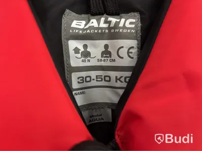 2 st. Flytvästar Baltic, Aqua Red, 30-50 kg.